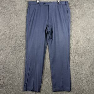 INCOTEX Pants Mens 36x32 Blue Straight Fit Dress Trousers Slacks Wool Formal